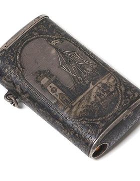 купить Серебряная спичечница, чернь 19 век