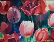 Тюльпаны масло, холст 