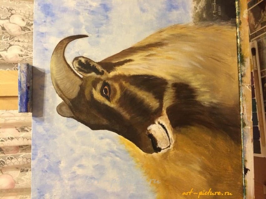 Тар Акрил, холст на картоне 