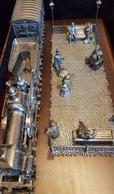 The jewelry sculptural composition "Nikolaevskaya Railway," silver