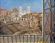 The text "Амфитеатр в Катании" translates to "Amphitheater in Catania" in English.