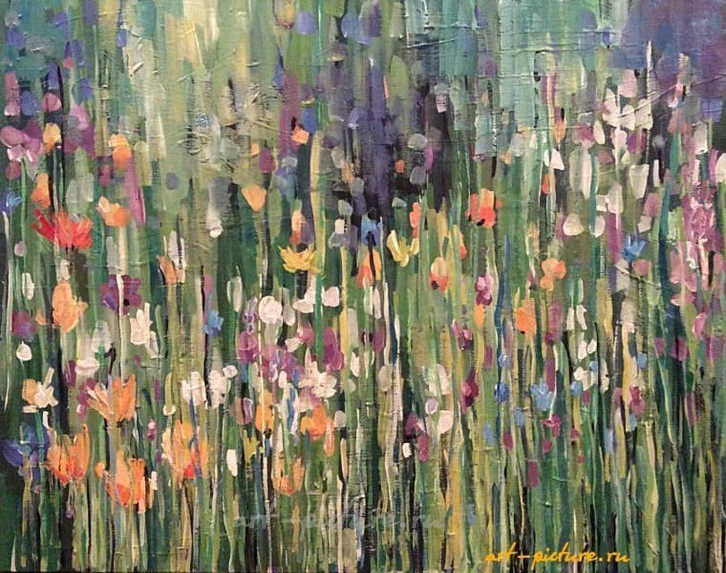 Лето холст, акрил 