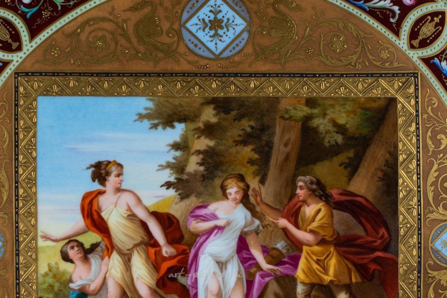 Royal Vienna , ВЕНСКИЙ ПОЗОЛОЧЕННЫЙ ФАРФОРОВЫЙ ПОДНОС: ОТЕЛЛО