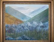 Лаванда масло, холст, мастихин 