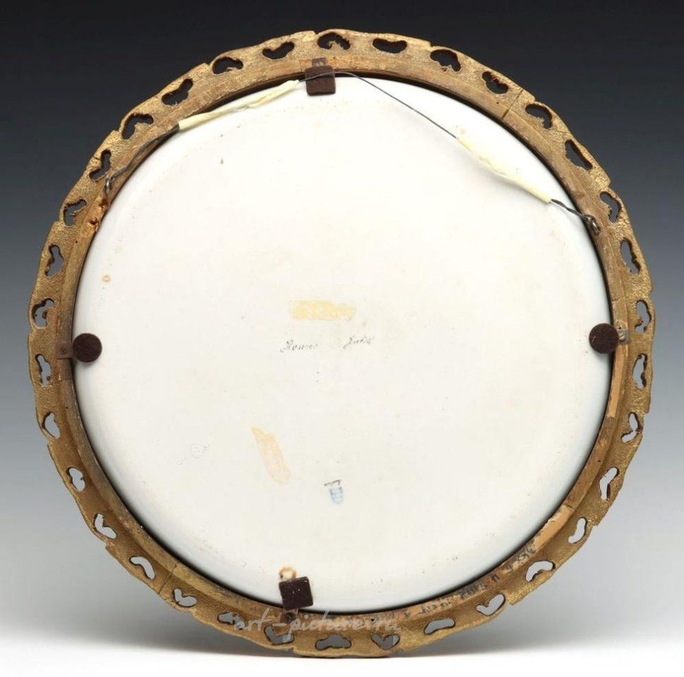 Royal Vienna , Фарфоровая плакетка "Ромео и Джульетта" с золочением и алмазами