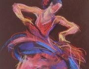 Испанский танец пастель,бумага