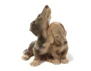 Фарфоровая фигура (статуэтка) "Пара такс" Bing & Grondahl