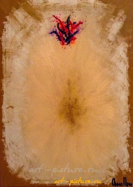 Мысли Холст, масло, песок. 