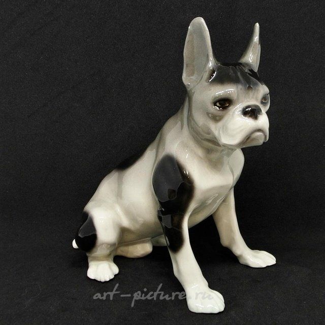 Статуэтка "Французский бульдог" Goldscheider Австрия 1921 год