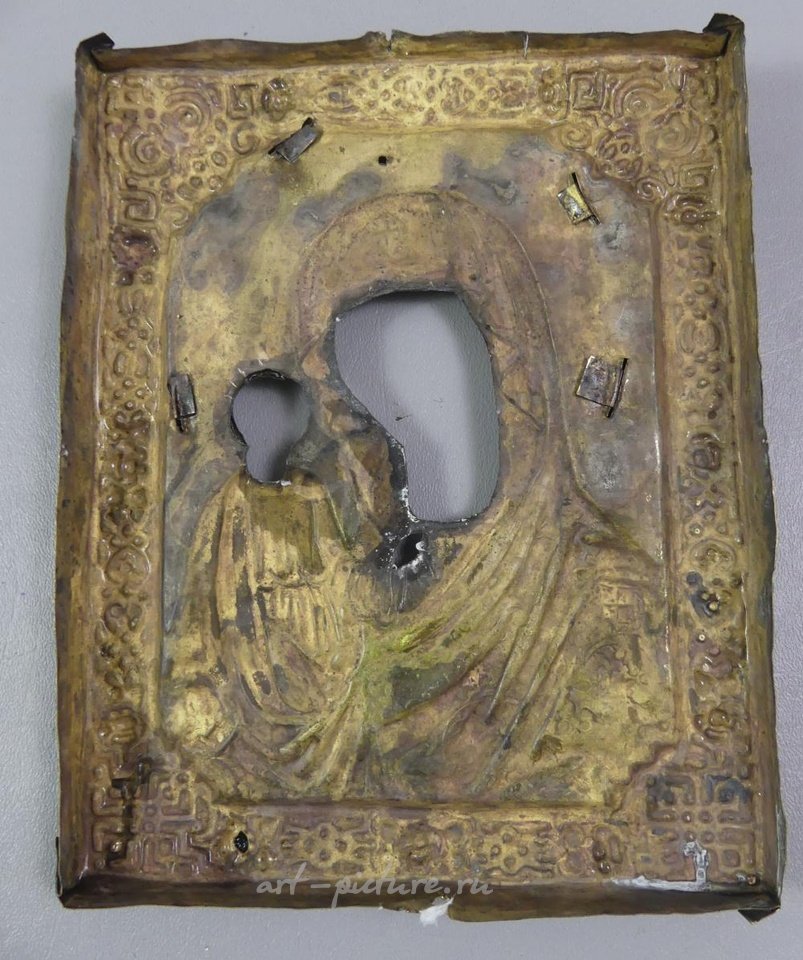 Русское серебро , Икона Мадонна в старинной раме