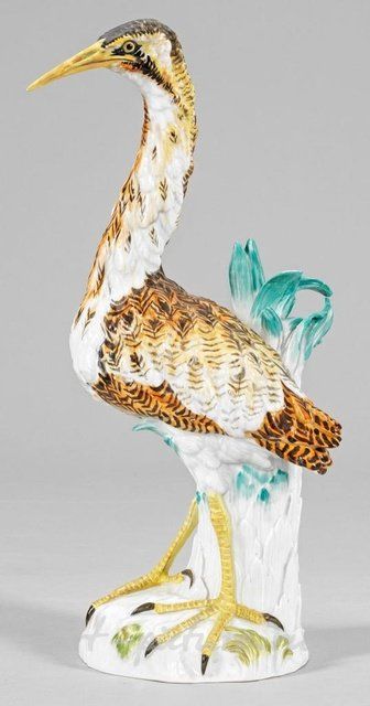 Большая фарфоровая фигурка выпи, выполненная по модели Дж.Дж. Кендлера