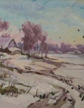 buy Spring. Study. Fiberboard, oil. 41 x 57 cm.