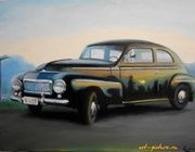 Ретро автомобиль 4 масло, холст 