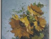 Подсолнухи масло, холст 