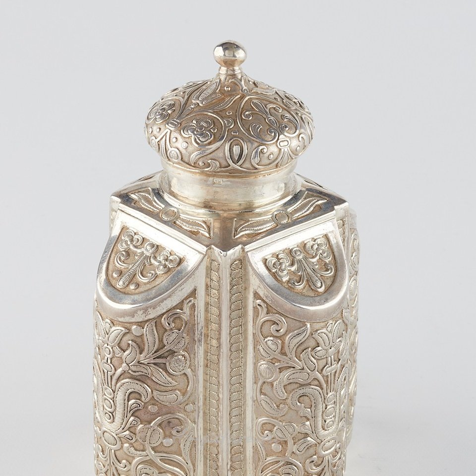 Russian silver , Russian Silver Tea Caddy