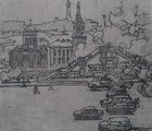купить Смоленск. Переходной мост. Офорт. 21 х 21 см.