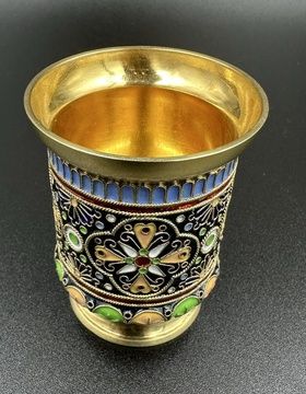 购买 堆叠。银，镀金，珐琅。俄罗斯帝国（俄罗斯），赫列布尼科夫，1877年。