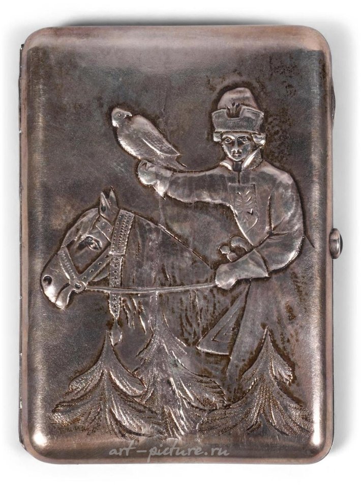 Russian silver , RUSSIAN SILVER CIGARETTE CASE