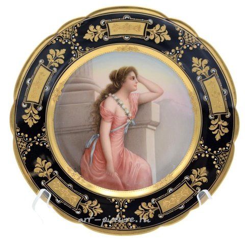 Royal Vienna, Тарелка "Тоска" - королевская венская портретная работа