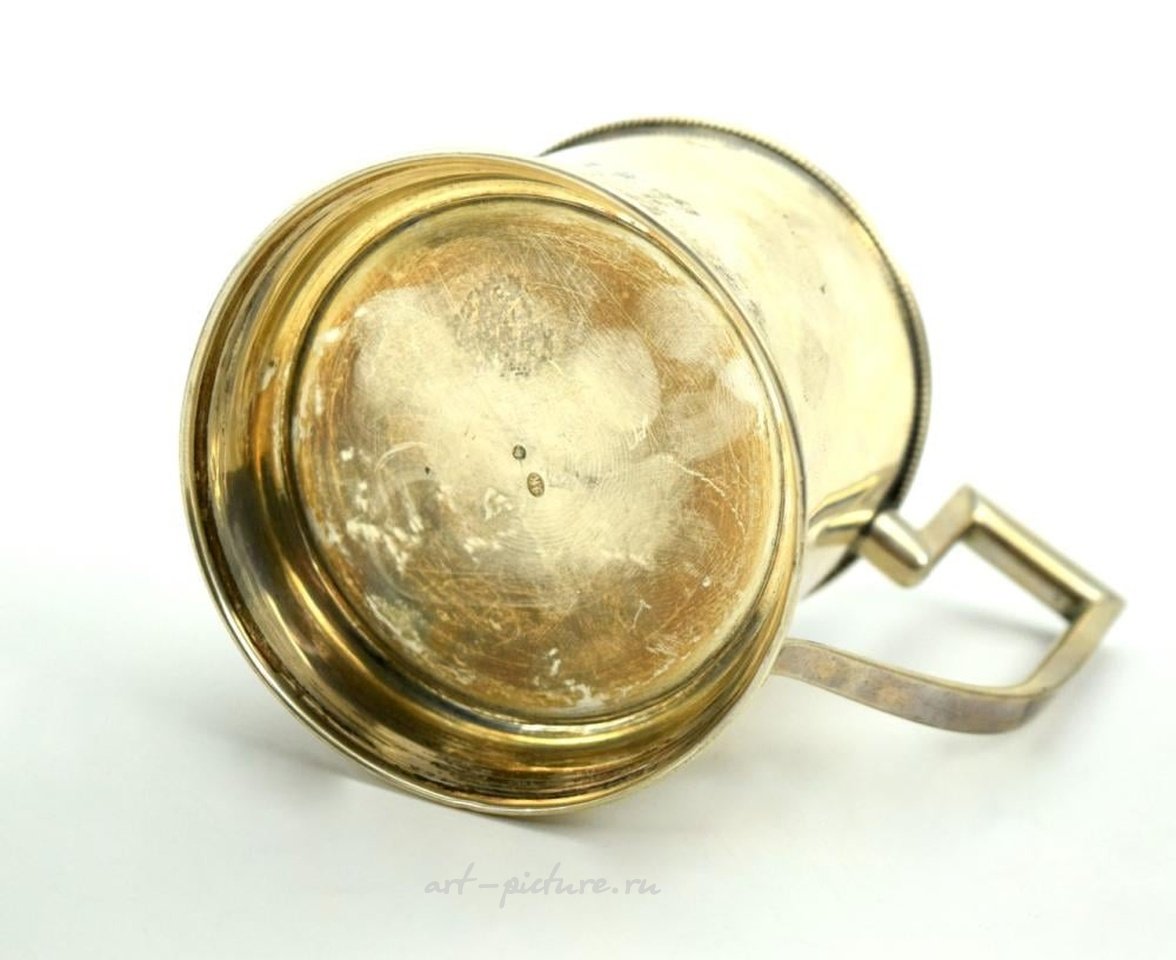 Русское серебро , Русская серебряная подставка для чайного стаканчика XIX века