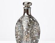 Графин. Стекло, серебро 950 пр. Китай. Максимальная высота 22,3 см, максимальный диаметр горла 3,5 см