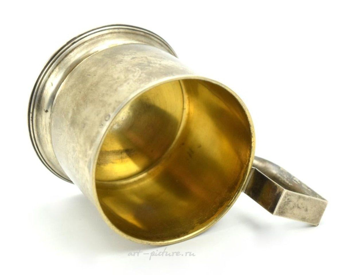 Русское серебро , Русская императорская серебряная подставка для чайного стаканчика, 1879 год