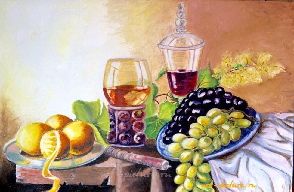 Натюрморт с фруктами Масло холст 