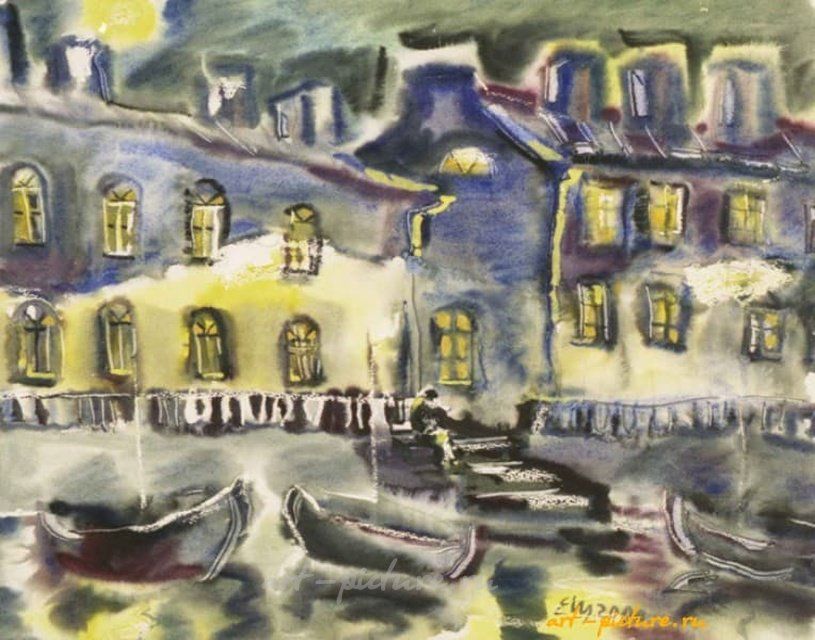 Одиночество Акварель 