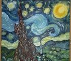 купить Звездная ночь в моем исполнении масло, холст 