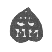 Клеймо пробирного мастера Москвы - Мокеев Михаил - инициалы "ММ" - 1721-1722 гг.