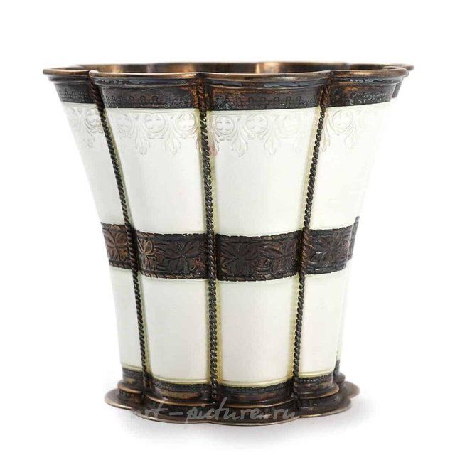 Cup or vase "Margret Cap." Silver, enamel. Denmark, workshop of A. Michelsen (supplier to the Danish Royal Court).