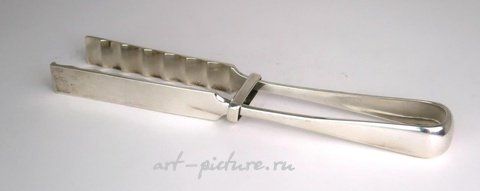 Русское серебро, Пара тяжелых русских серебряных щипцов для спаржи