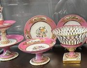 Сервиз десертный “Роза Помпадур. Севр Цветы и птицы” SEVRES СЕВР