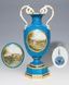 Ваза видовая со змеиными ручками. КПМ БЕРЛИН 1849-1870, художник Хаус. KPM
