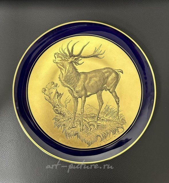 Теодор Кернер. Настенная тарелка с охотничьим сюжетом. 1962-63 гг