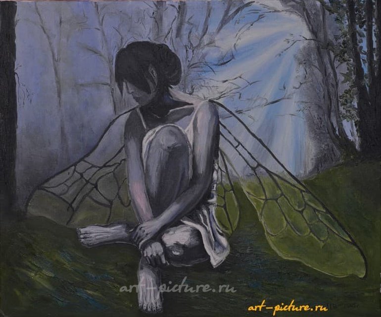 "В тумане леса" масло, холст на подрамнике