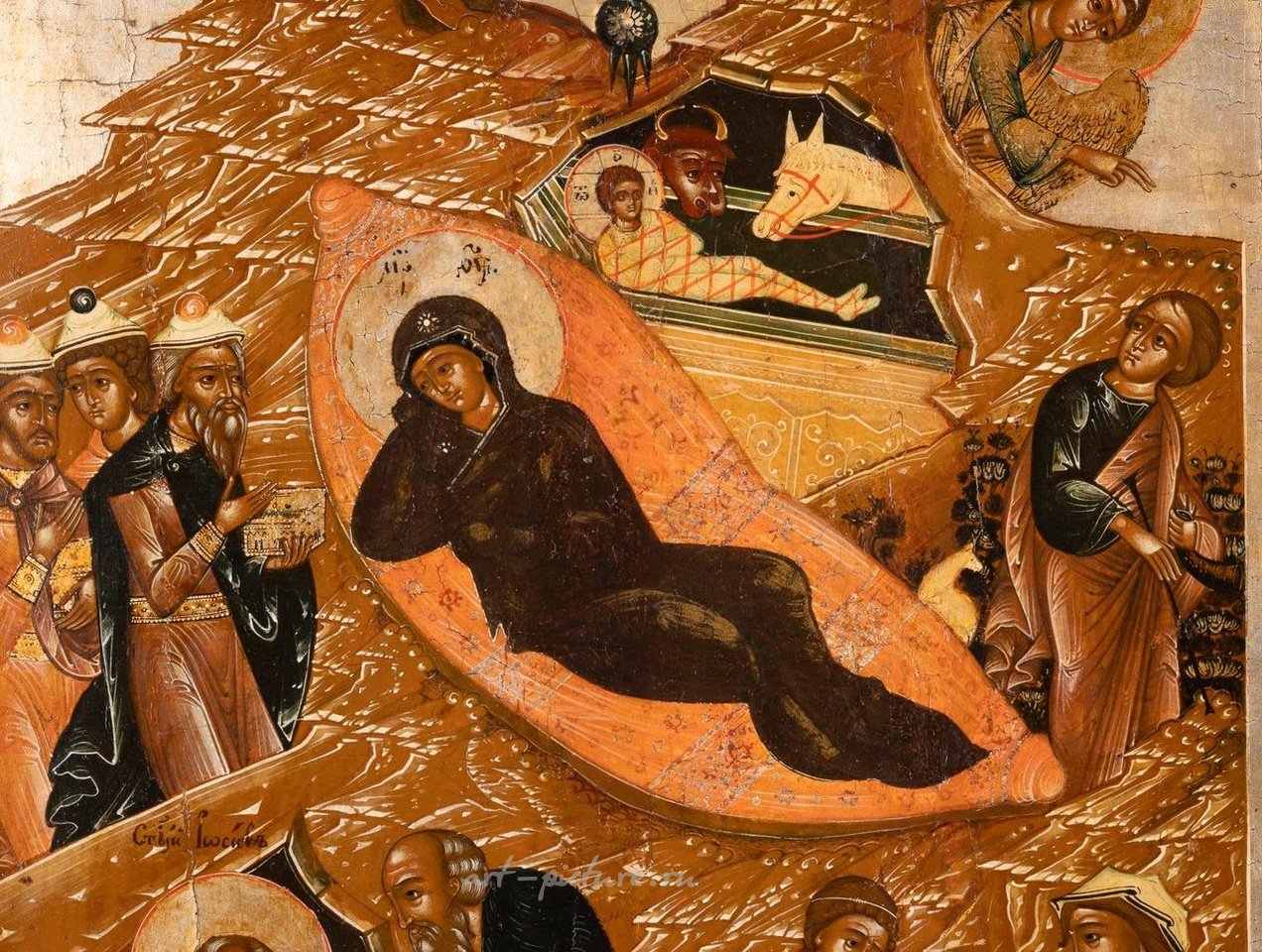 Русское серебро , БОЛЬШАЯ ИКОНА, ПОКАЗЫВАЮЩАЯ РОЖДЕСТВО ХРИСТОВО