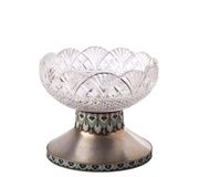 Ваза для конфет Овчинникова. Кристалл в серебре.