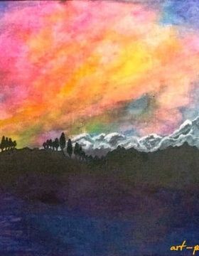 购买 光辉画布，水彩