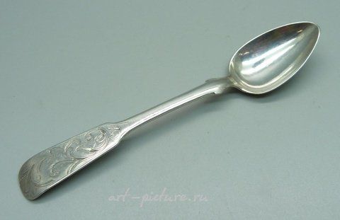 Русское серебро, Серебряная ложка русского производства 19 века, весом 23 грамма.