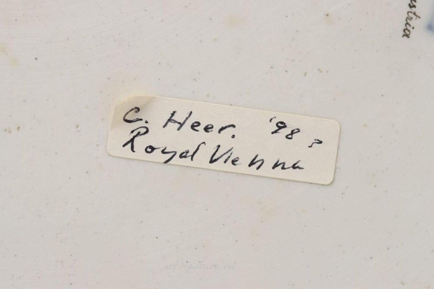 Royal Vienna , Фарфоровая плакетка "Ромео и Джульетта" с золочением и алмазами