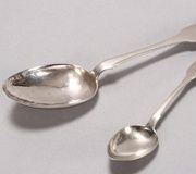 Русская серебряная ситовая ложка