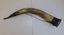 Drinking horn with white metal mounts and niello decoration...