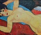 buy "Recumbent Caryatid (copy of Amedeo Modigliani) canvas, oil"