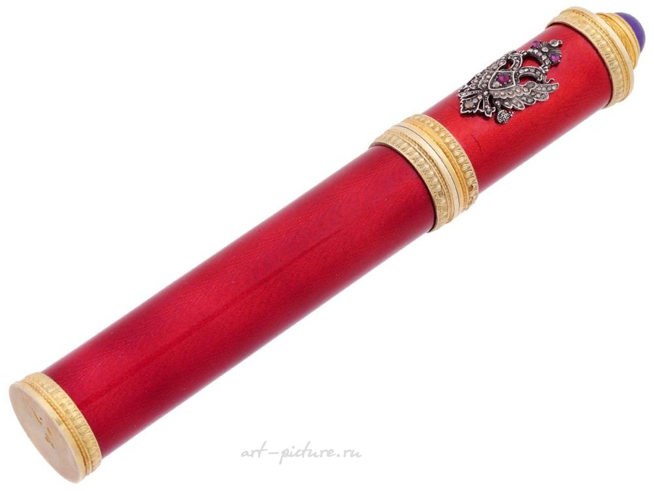 Russian silver , RUSSIAN GILT SILVER GUILLOCHE ENAMEL CIGAR CASE