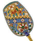Русская серебряная лопата с эмалью