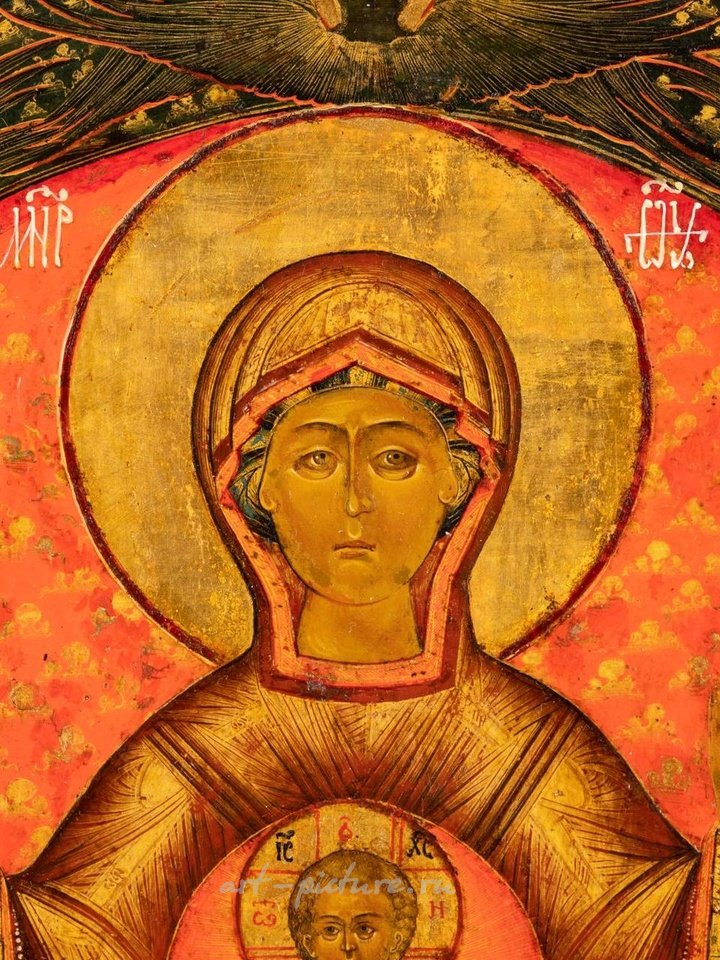 俄罗斯银 , 圣母显现图标-宏伟而美丽