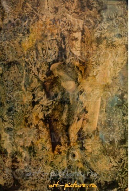 «Порванная фотография» Картон / Смешанная техника 