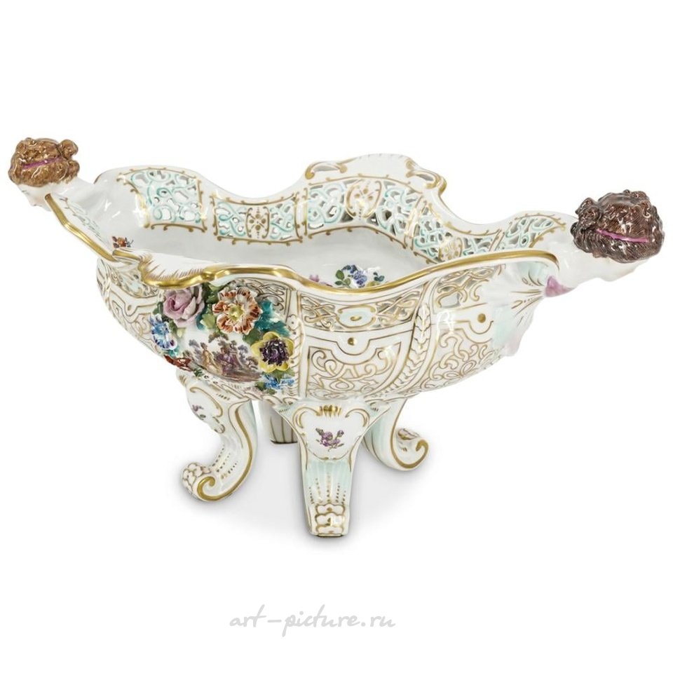 维也纳皇家瓷器 , 皇家维也纳瓷器雕花大碗带人物造型