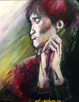 购买 Цоя的肖像 油画 布面